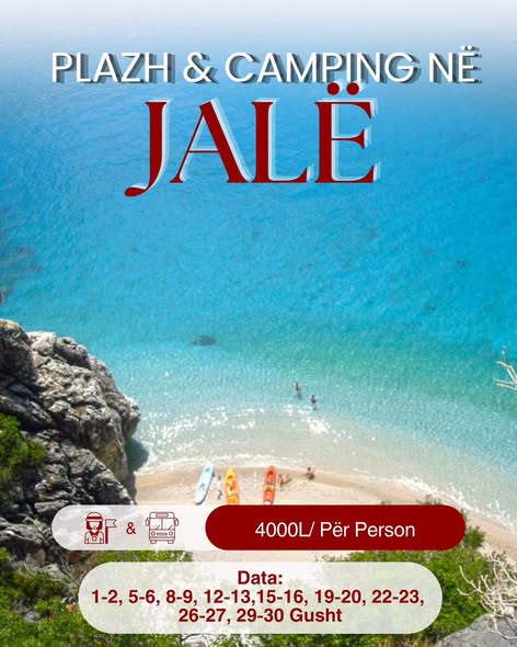 Jalë (Plazh & Camping), udhëtim 2-ditor
