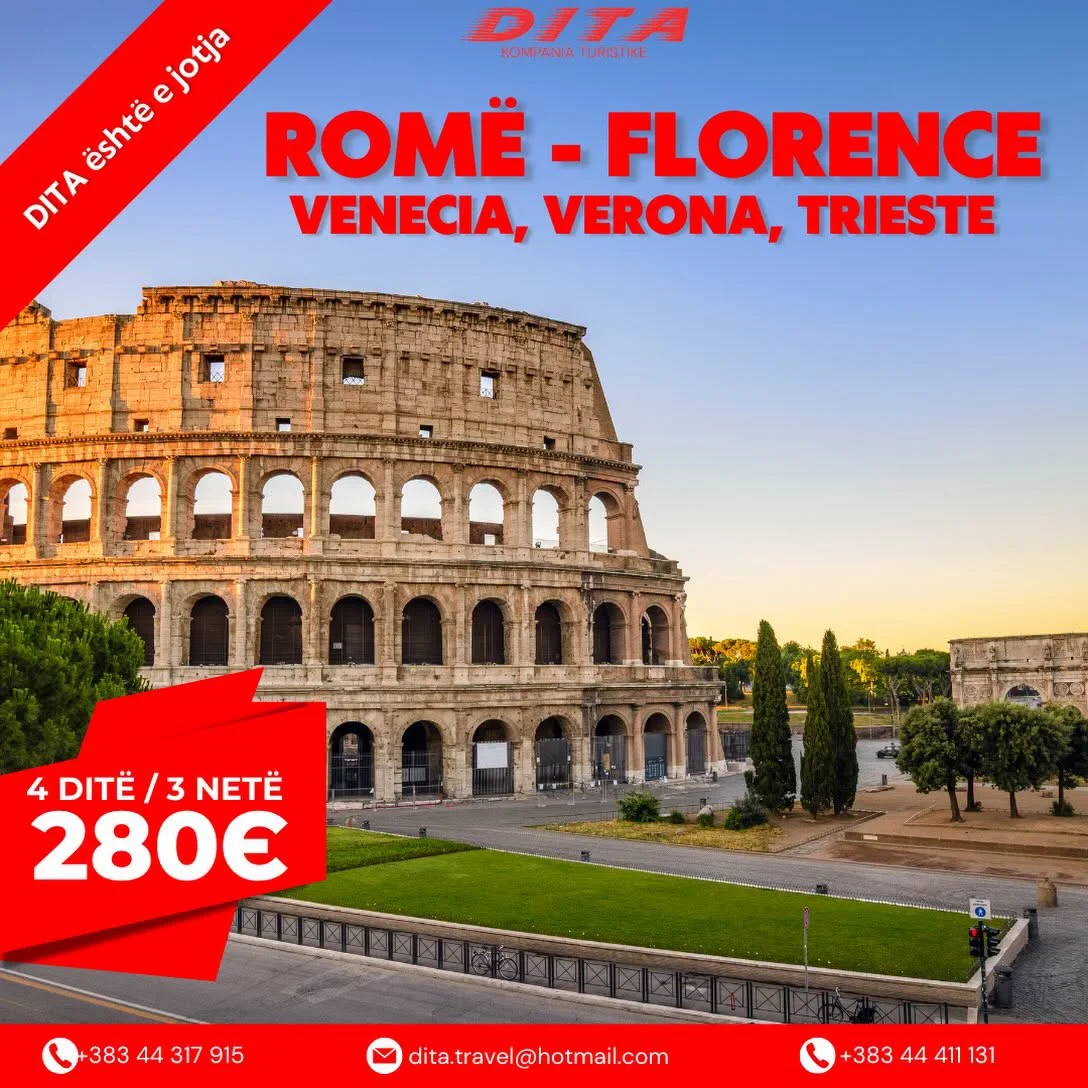 Romë – Florence, Venecia, Verona, Trieste