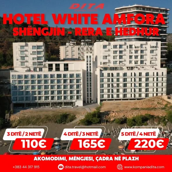 Pushime në Shëngjin – Hotel White Amfora, Superior Double