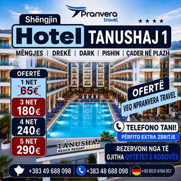 Hotel Tanushaj 1, Shëngjin
