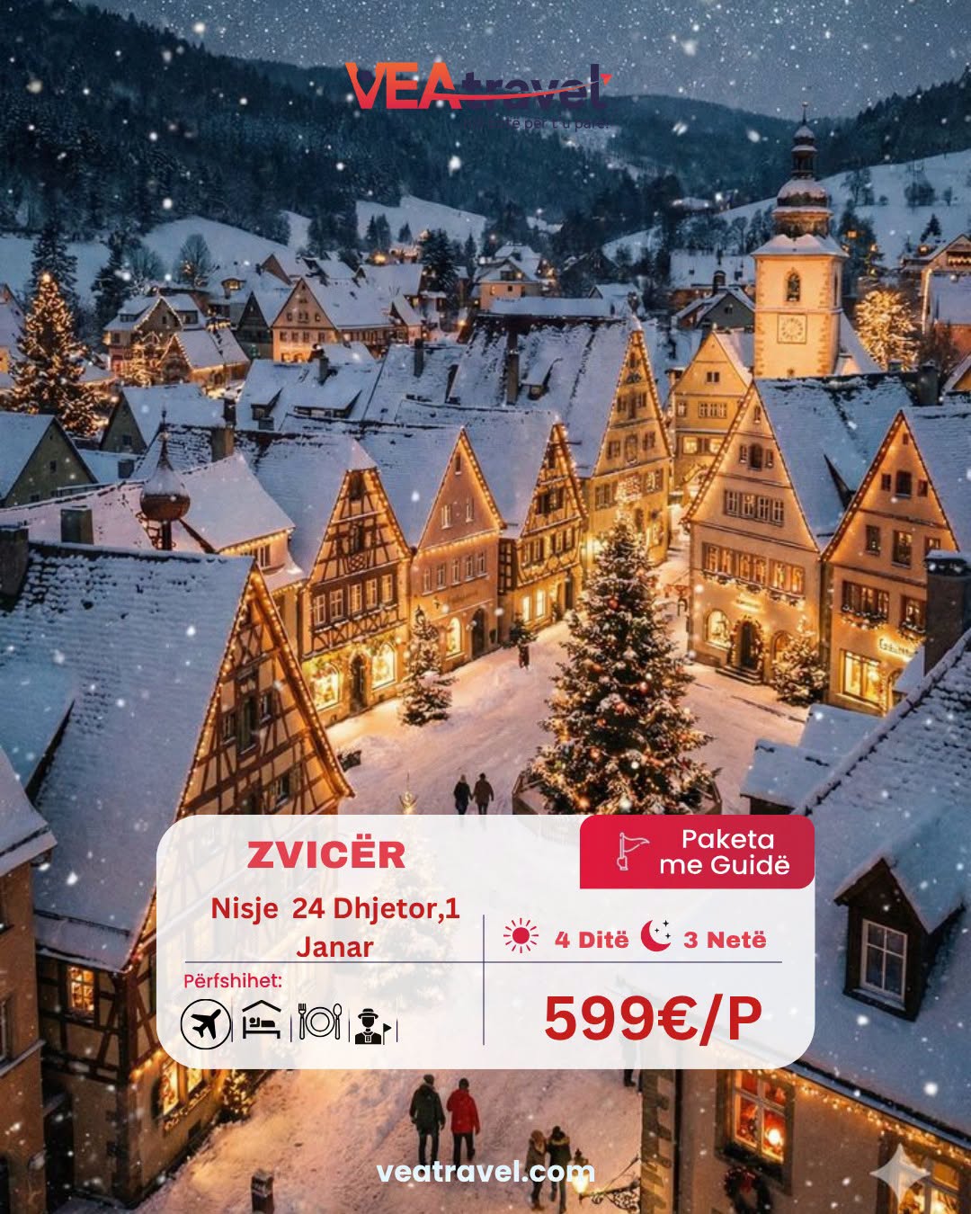 Zvicër me tren panoramik, 4 ditë