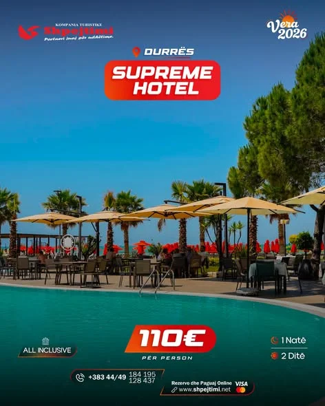 Supreme Hotel 5*, Durrës (Qerret)