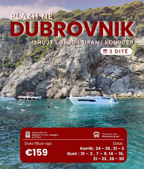 Plazh në Dubrovnik dhe ishujt Lopud, Kolocep, Shipan