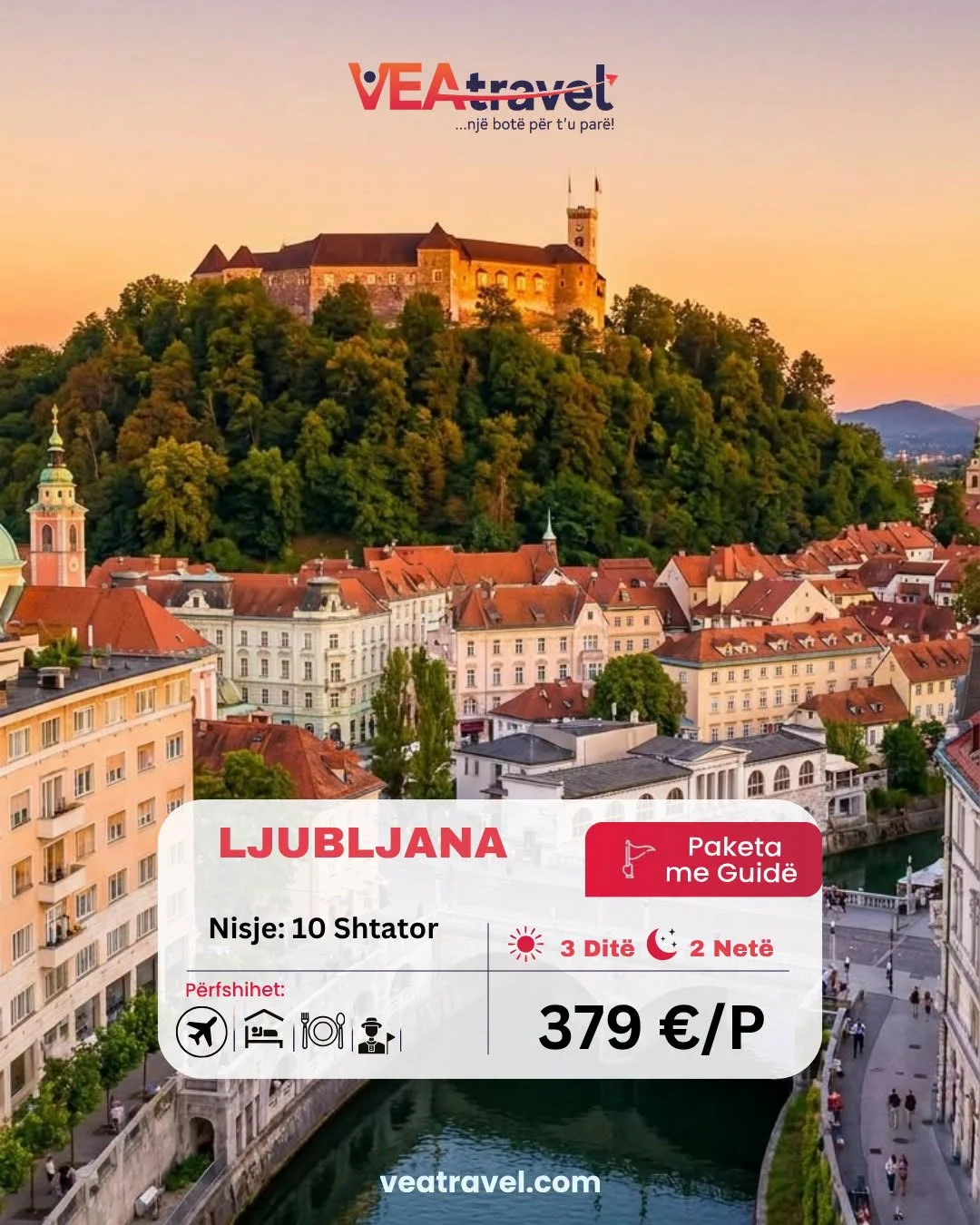 Ljubljana, Liqeni Bled & Trieste