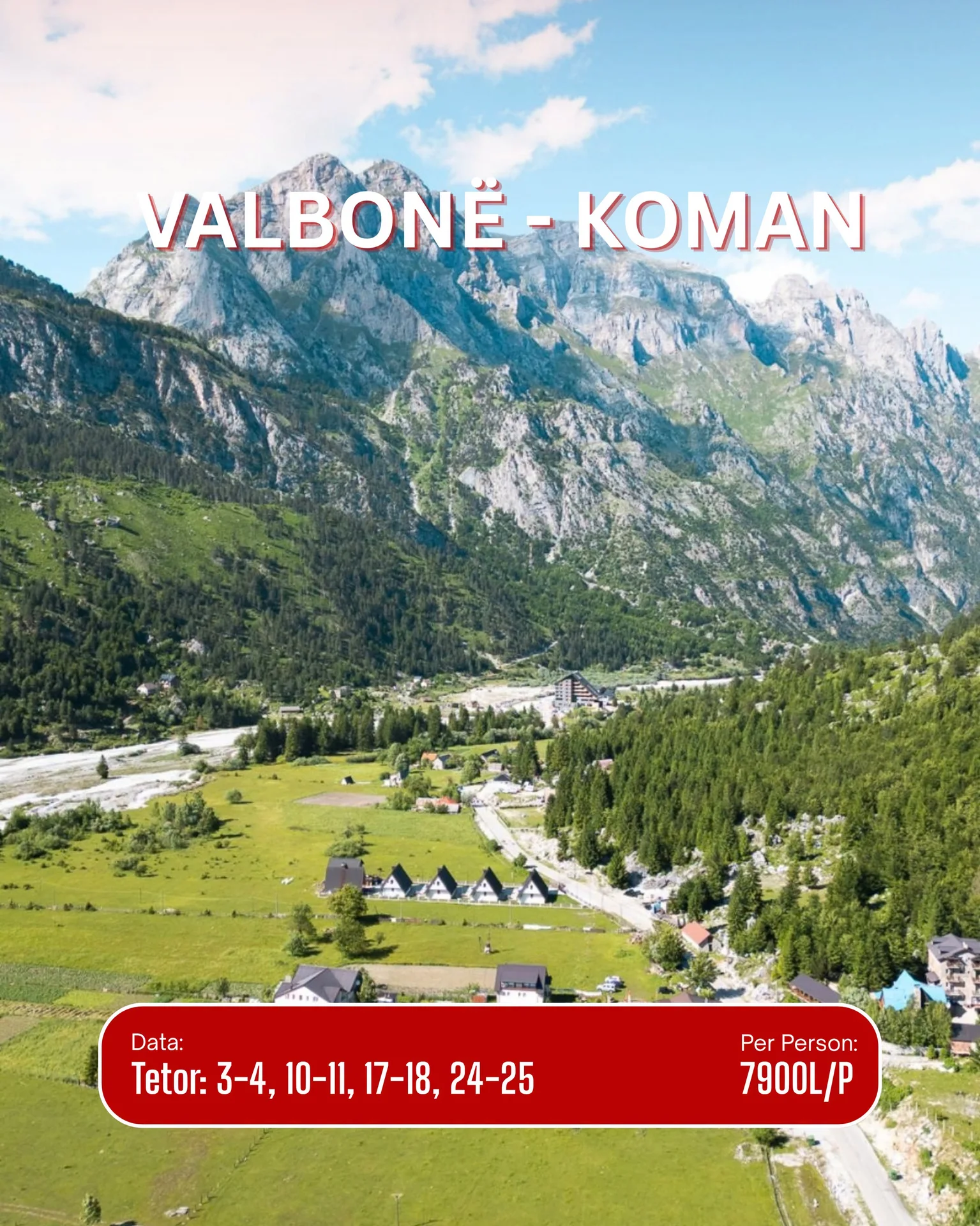 Valbonë – Koman (me traget)
