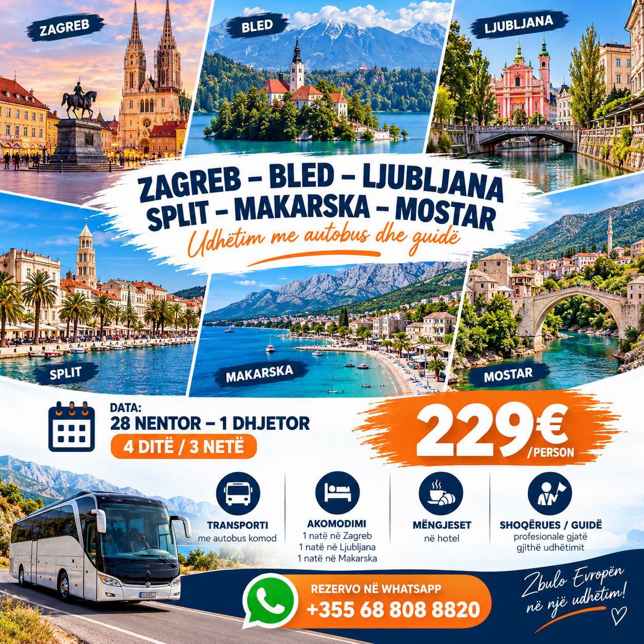 Zagreb, Bled, Ljubljana, Split, Makarska, Mostar — Kroaci, Slloveni dhe Bosnjë-Hercegovinë — foto 6 nga 6