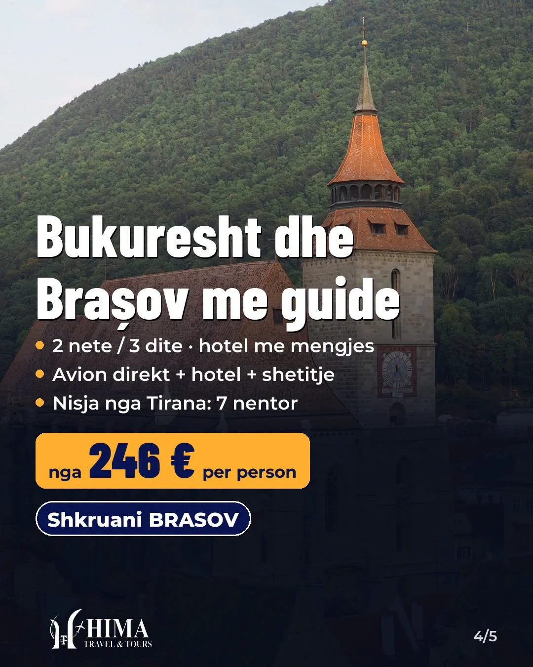 Bukuresht dhe Brașov me guidë