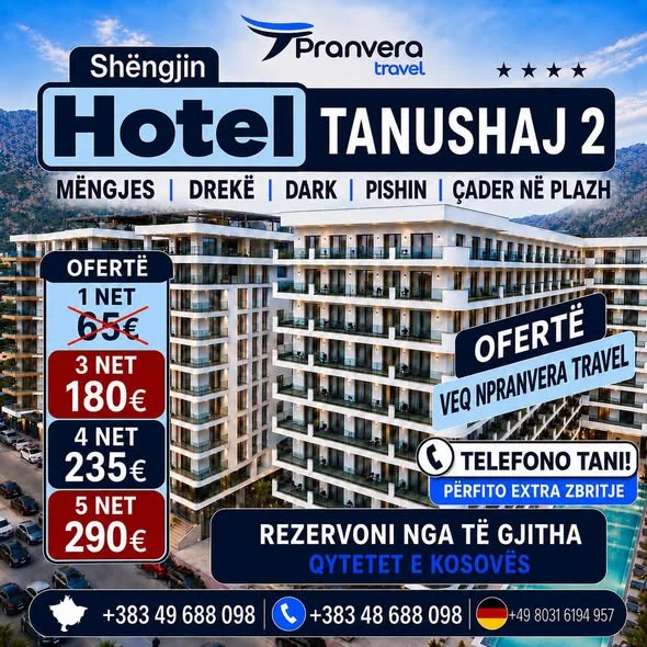 Hotel Tanushaj 2, Shëngjin